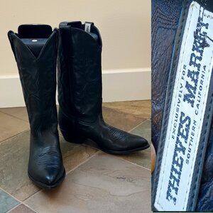 Thieves Market South California Western Black Leather Boots